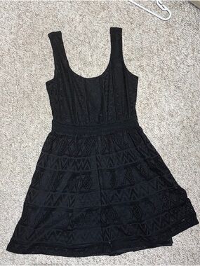 Black Crochet Dress